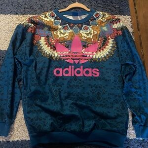 Adidas x Farm Rio Butterfly Blue Paisley Crewneck